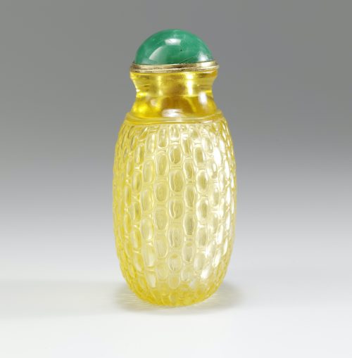 Bright yellow glass with wickerwork pattern - Image 2