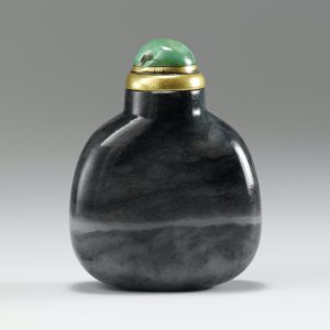 Grey nephrite with white central band