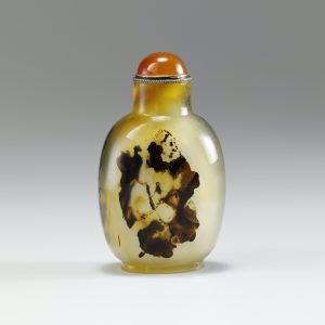 Chalcedony silhouette agate with Liu hai and his toad