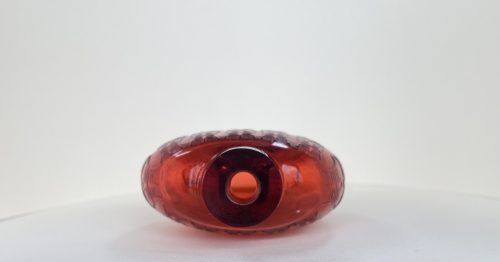 Glass ruby red, carved in low relief - Image 4