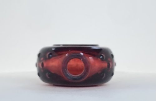 Glass ruby red, of small size with circular panel - Image 6