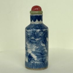 Idyllic landscape in soft paste porcelain